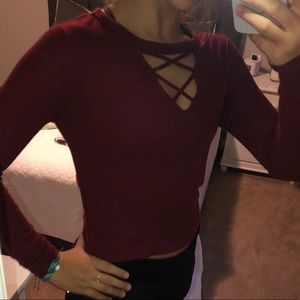 Hollister criss cross top